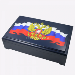 Шкатулка большая Эмаль синяя